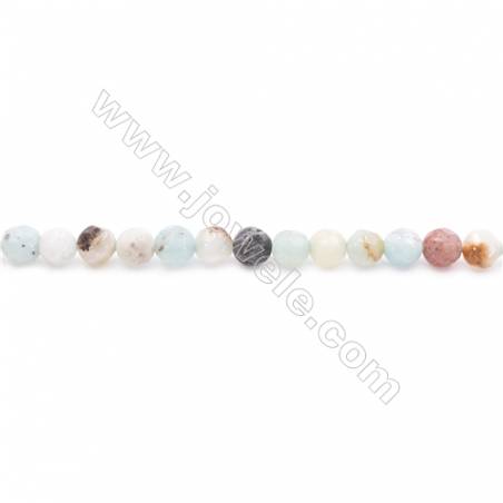 Natural Mix Colors Amazonite Beads Strands  Faceted Round  Diameter 4mm  Hole: 0.8mm  about 99 beads/strand  15~16‘’
