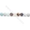 Natural Mix Colors Amazonite Beads Strands  Faceted Round  Diameter 8mm  Hole: 1mm  about 49 beads/strand  15~16‘’