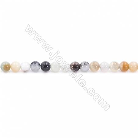 Natural Mix Colors Amazonite Beads Strands  Round  Diameter 4mm  Hole: 0.8mm  about 109 beads/strand  15~16‘’
