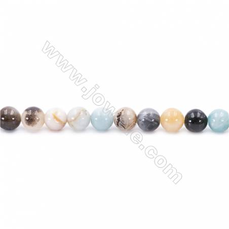 Natural Mix Colors Amazonite Beads Strands  Round  Diameter 8mm  Hole: 1mm  about 51 beads/strand  15~16‘’
