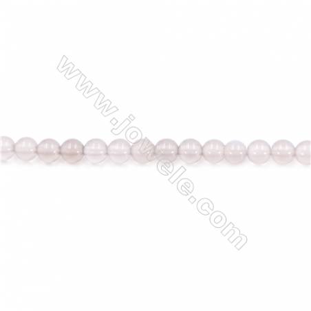 Natural Grey Agate Beads Strand  Round  diameter 4mm  Hole: 1mm  about 95 beads/strand  15~16‘’
