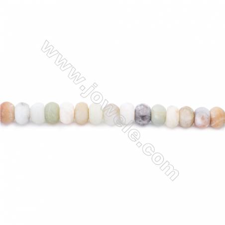 Natural Mix Color Frosted Amazonite Beads Strands  Abacus  Size 4x6mm  Hole: 1mm  about 93 beads/strand  15~16‘’
