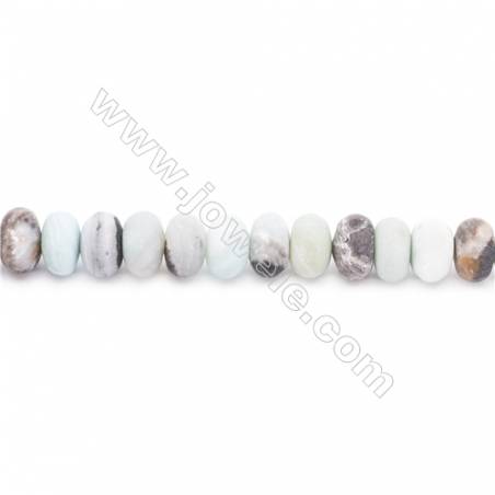 Natural Mix Color Frosted Amazonite Beads Strands  Abacus  Size 6x10mm  Hole: 1mm  about 61 beads/strand  15~16‘’