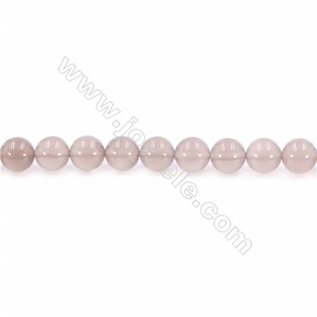 Natural Grey Agate Beads Strand  Round  diameter 10mm  Hole: 1mm  about 39 beads/strand  15~16‘’