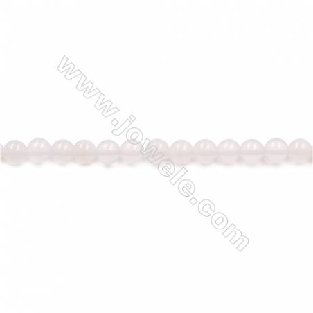 Natural White Agate Beads Strand  Round  diameter 4mm  Hole: 0.8mm  about 96 beads/strand  15~16‘’