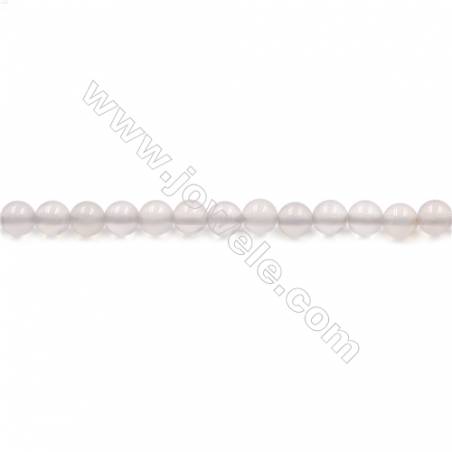 Natural White Agate Beads Strand  Round  diameter 6mm  Hole: 1mm  about 65 beads/strand  15~16‘’
