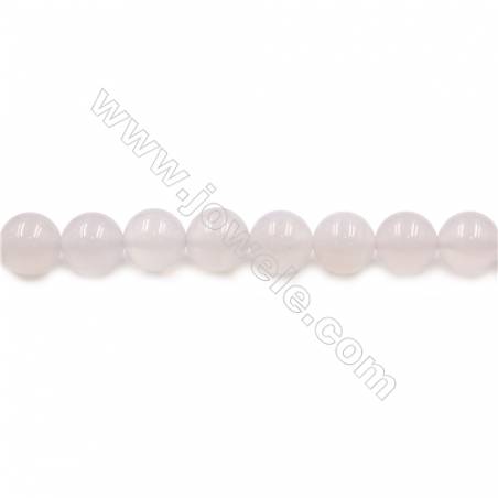 Natural White Agate Beads Strand  Round  diameter 10mm  Hole: 1mm  about 39 beads/strand  15~16‘’