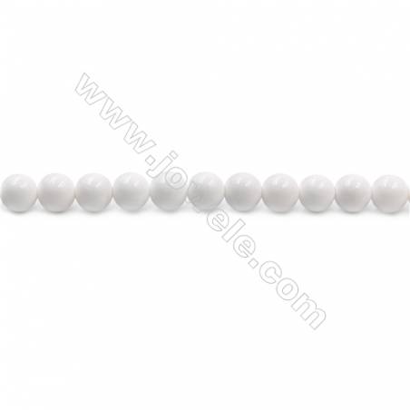 Natural White Agate Beads Strand  Round  diameter 3mm  Hole: 0.7mm  about 136 beads/strand  15~16‘’