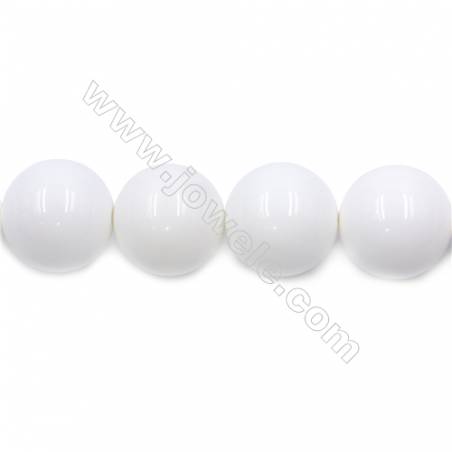 Natural White Agate Beads Strand  Round  Diameter 20mm   hole 2mm   about 20 beads/strand 15~16"