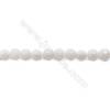 Natural White Agate Beads Strand  Faceted Round  Diameter 6mm   hole 1mm   about 67 beads/strand 15~16‘’