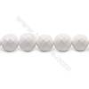 Natural White Agate Beads Strand Faceted Round  diameter 14mm  Hole: 1.5mm  about 28 beads/strand  15~16‘’