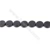 Natural Black Agate Beads Strand  Flat Round  Diameter 16mm  Hole: 1.5mm  about 25beads/strand  15~16‘’