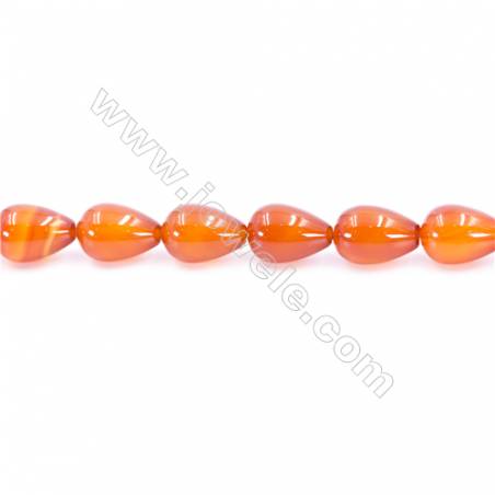 Natural Red Agate Beads Strand  Teardrop  Size 10x14mm  Hole: 1mm  about 29 beads/strand  15~16‘’