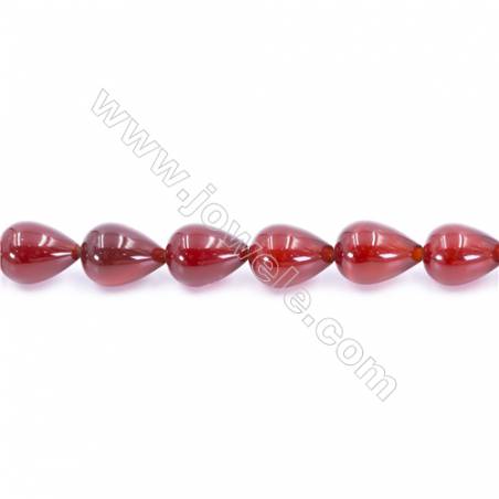 紅瑪瑙水滴形串珠 尺寸 12x16毫米 孔徑 1毫米 約26個珠子/條 15~16‘’