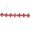 Agate rouge en croix sur fil  Taille 12x12mm trou1.0mm Environ 33perles/fil 15~16"