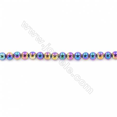 Various Color Plating Hematite Beads Strand  Round  Diameter 8mm  hole 1.5mm  about 50 beads/strand  15~16"