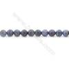 Frosted Dumortierite  Beads Strand  Round  Diameter 6mm  hole 1mm  about 67 beads/strand  15~16"