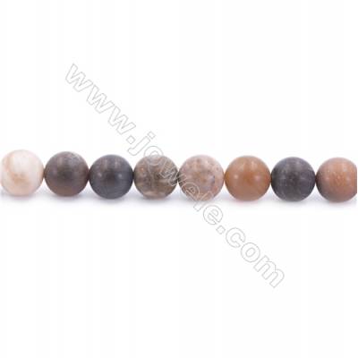 Frosted Wood Opalite Beads Strand  Round  Diameter 8mm  hole 1mm  about 49 beads/strand  15~16"