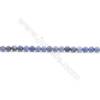 Frosted Dumortierite AA Beads Strand  Round  Diameter 4mm  hole 0.8mm  about 93 beads/strand 15~16"