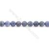 Frosted Dumortierite AA Beads Strand  Round  Diameter 8mm  hole 1mm  about 49 beads/strand 15~16"