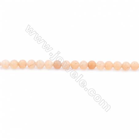 Frosted Red Aventurine Beads Strand Faceted Round  Diameter 4mm  hole 0.8mm  about 97 beads/strand 15~16"