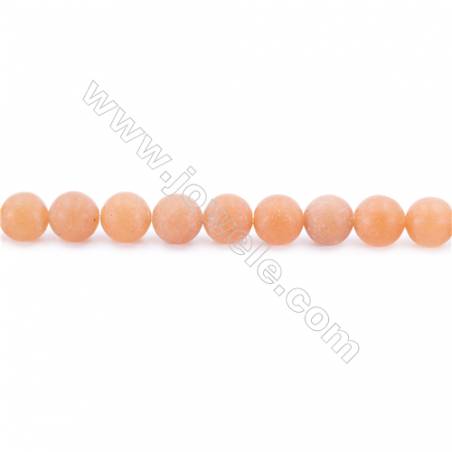 Frosted Red Aventurine Beads Strand Faceted Round  Diameter 8mm  hole 1mm  about 49 beads/strand 15~16"