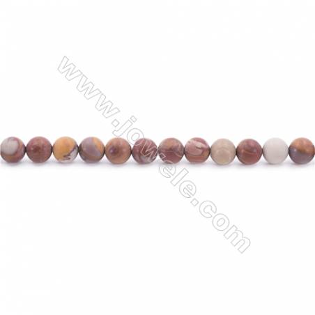 Jaspe Noreena d'Australie perle ronde mate sur fil  Taille 6mm de diamètre trou1.0mm Environ 64perles/fil 15~16"
