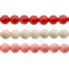 Multicolore Corail teinté ronde sur fil  Taille 9mm de diamètre trou 1.0mm Environ 45perles/fil 15~16"