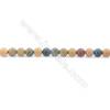 Frosted Ocean Jasper Beads Strand  Round  Diameter 6mm  hole 1mm  about 64 beads/strand 15~16"