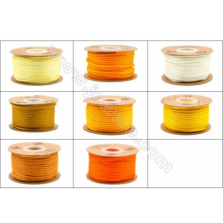 Braided Wire Nylon Threads  Yellow Series  Wire Diameter 3.0mm 23 Meters / Coil