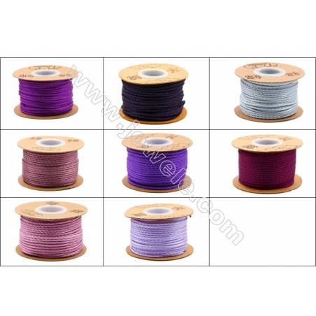Нейлоновый шнур на катушке  плетеный  серия фиолетовая  толщина 2мм  длина 32м/рулон
