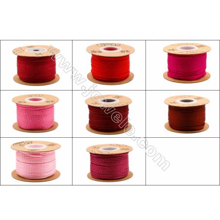 赤色線シリーズ ナイロン（瓔珞糸、編み糸）　糸の幅約2mm x32メートル/ロール