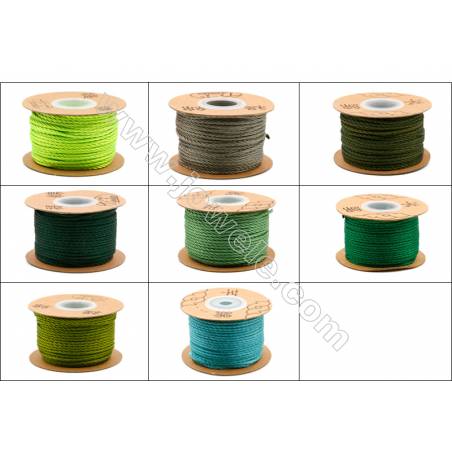 緑線シリーズ　ナイロン瓔珞糸編み糸　糸の幅約2mm　x32メートル/ロール