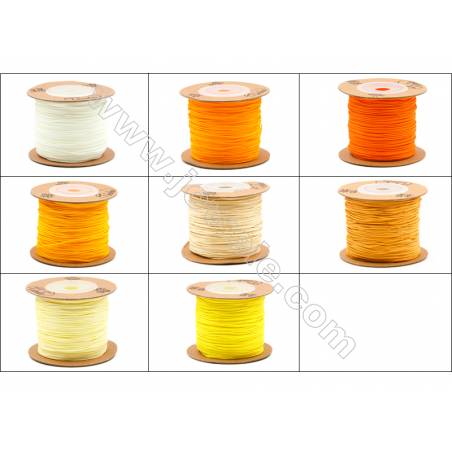 Braided Wire Nylon Threads  Yellow 72 Series  Wire Diameter 0.8mm  82 Meters / Coil