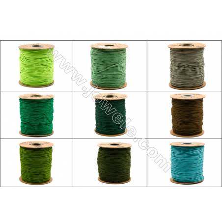 Нейлоновый шнур на катушке  плетеный  серия зелёная В  толщина 1.5мм  длина 123м/рулон