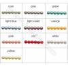 Multi-Color Plated Matte Shell Pearl Round Beads Strand 6mm Hole 0.8mm About 66 Beads/Strand 15~16"
