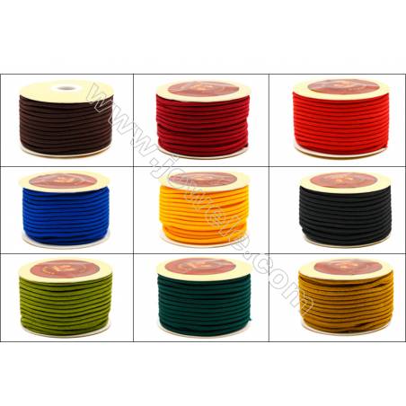 マルチカラーシリーズ　ナイロン三つ編みワイヤー　糸の幅約3.5mm　x18.3メートル/ロール