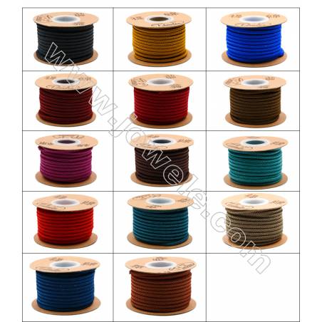 マルチカラーシリーズ　ナイロン編み糸とブレア糸　糸の幅約3.5mm　x8メートル/ロール
