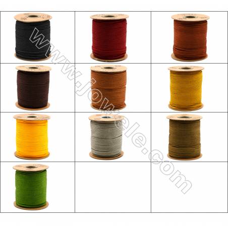 Multicolor Braided Wire Nylon Threads  No.C Series  Wire Diameter 2mm  64Meters / Coil