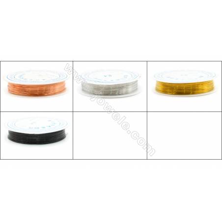 Fil de laiton couleur mixte diamètre du fil 0.4mm 10mètres/bobine 10bobines/paquet
