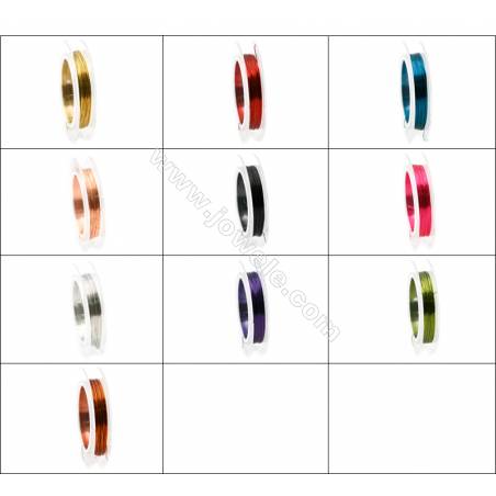 Filo d'acciaio multicolore, diametro del filo 0,3 mm 9 metri / bobina 10 bobine / confezione