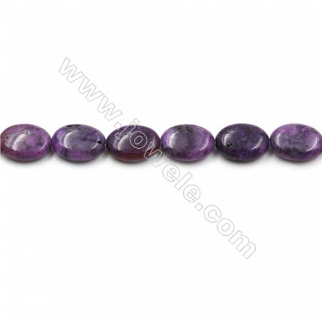 紫瘋狂瑪瑙蛋形染色串珠 尺寸13x18毫米 孔徑0.7毫米 15~16"/條