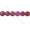 Red Crazy Agate Gemstone Beads Strands, Flat Round, Diameter 20mm, Hole 0.7mm, 15~16"/strand