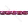 Red Crazy Agate Gemstone Beads Strands, Rectangle, Size 18x25mm, Hole 0.7mm, 15~16“/strand