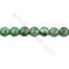 Natürlichen grünen verrückten Achats Runde flache gefärbte Perlenkette  Durchmesser 15mm  Loch 0.7mm  15~16"/ Strang