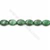 Green Crazy Agate Gemstone Beads Strands, Flat Oval, Size 13x18mm, Hole 0.7mm, 15~16”/strand