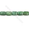 Natürlichen grünen verrückten Achats rechteckige gefärbte Perlen  18x25mm Durchmesser des Loch 0.7mm 15~16" / Strang