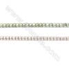 Hématite de galvanoplastie Perle carrée sur fil  Taille 4x4mm trou0.8mm Environ 100perles/fil 15~16"