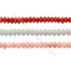 Korallen bunte gefärbte abakusperlenförmige Perlenkette 2x3mm Durchmesser des Loch 0.7mm ca. 200 Stck / Strang 15~16"