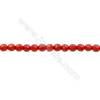 Multi-Color Dyed Coral Faceted Round Beads Strand Diameter 4mm Hole 0.7mm About 100 Beads/Strand 15~16"